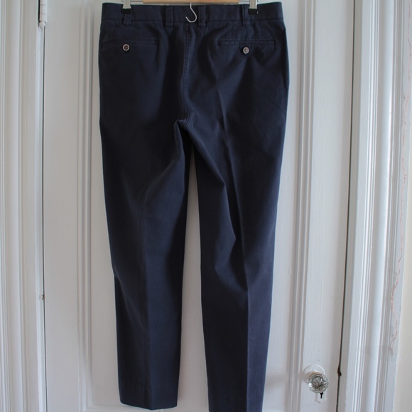 Drinkwater's Cambridge Hiltl Cotton Navy Blue Dress Pants Romania Made Size 34 - Picture 4 of 14